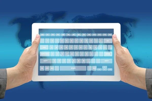 Tecnología Interfaz de teclado virtual — Foto de Stock