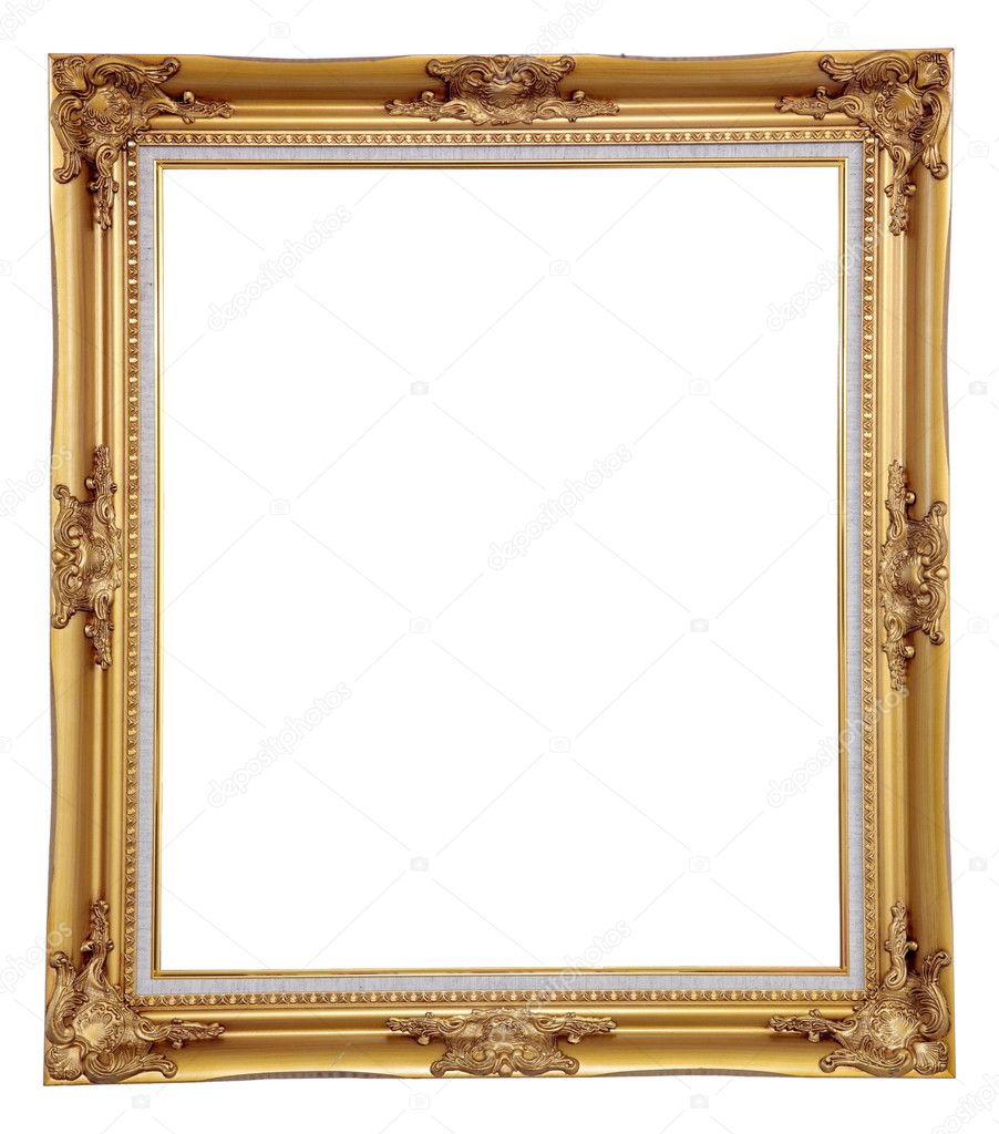 Isolated blank classic photo frame