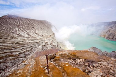 Ijen'de krater Endonezya