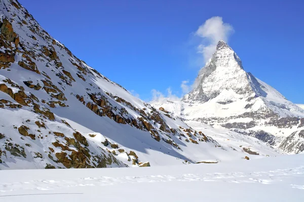 Matterhorn en yüksek alp İsviçre — Stok fotoğraf