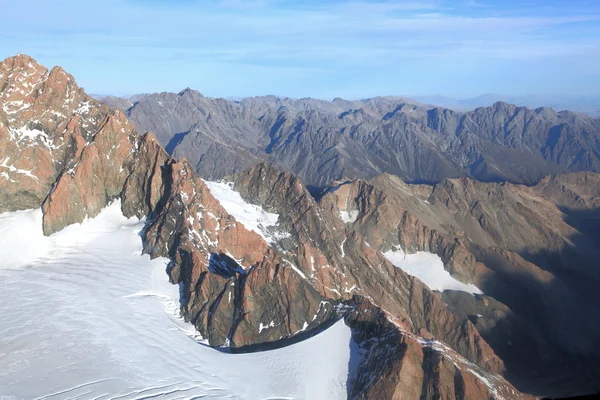 Landscpae jižních Alp od vrcholu mount Cook na Novém Zélandu — Stock fotografie