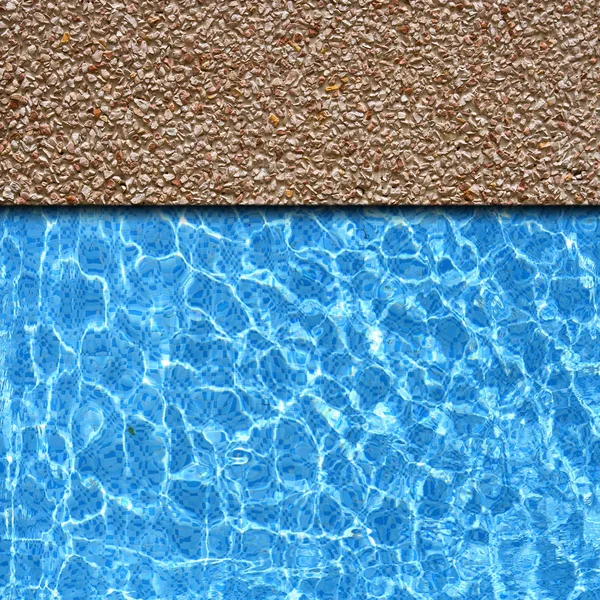 Red sand stone pavement with pool edge background — Stock Photo, Image