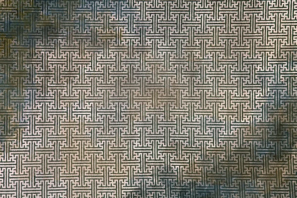 Dirty grunge pattern of green maze clothing wall paper, close up — Stock Photo, Image