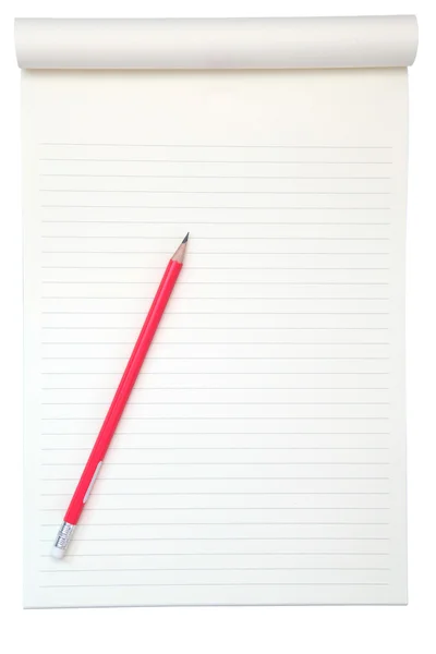 Gula papper för behandlingen med penna isolerad på vit — Stockfoto