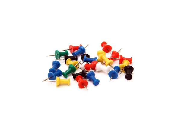 Heap of colorful office pushpin — Stock Photo, Image
