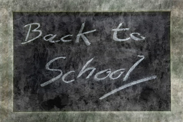 Grunge chalkboard or blackboard with text Back to School — Stock Photo, Image