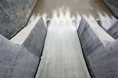 Water from gate dam clipart