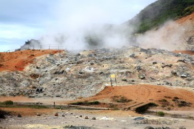 Geyser Plateau Dieng Indonesia clipart