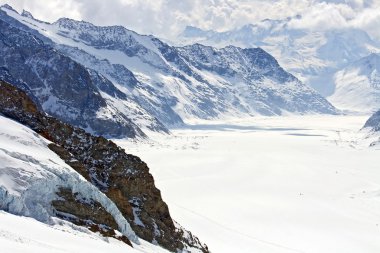 Great Aletsch Glacier Switzerland clipart