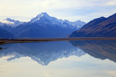 Mount cook at lake pukaki clipart