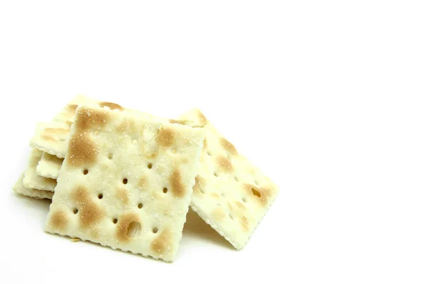 stock image Isolated crackers on white