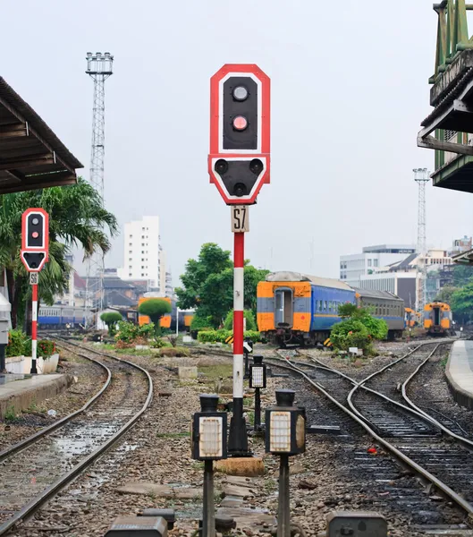 Tåg signaler — Stockfoto