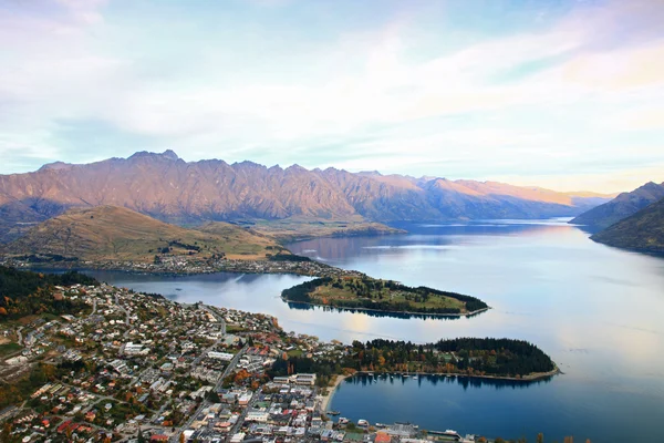 Queenstown aerial view — Stock Photo, Image