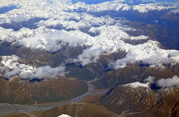 Paisaje de los alpes alpinos del sur desde la vista superior —  Fotos de Stock