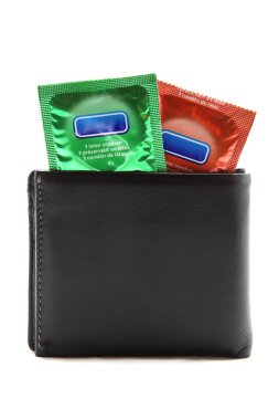 Prezervatif siyah cüzdan