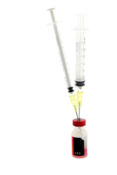Вакциновый шприц — стоковое фото