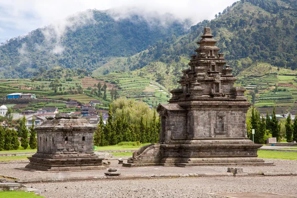 Dieng plošiny chrámu Indonésie — Stock fotografie