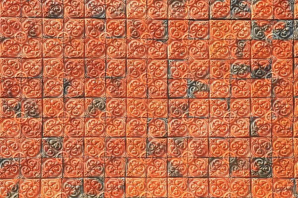 Thai style art brick wall texture pattern background picture — Stock Photo, Image