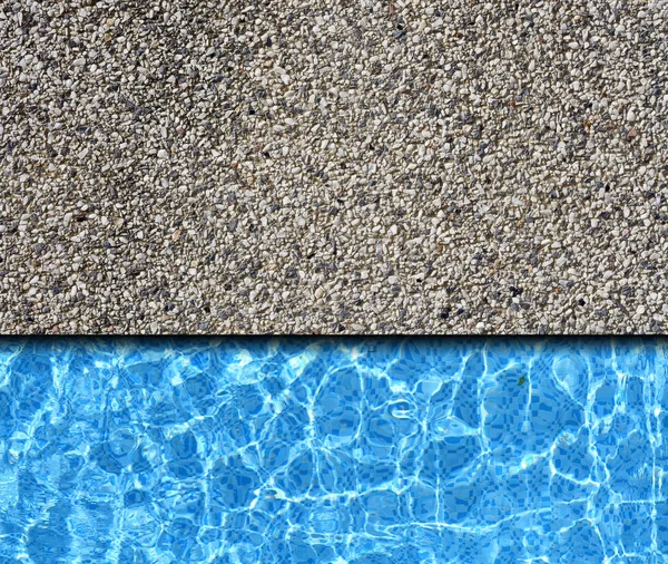 Witte zand stenen bestrating met zwembad achtergrond — Stockfoto