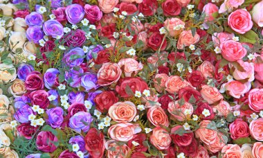 Fake flowers background clipart