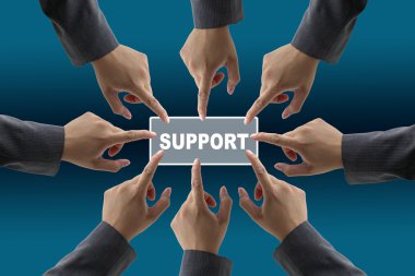 Business support team clipart