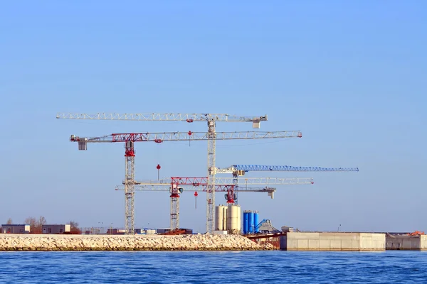 En construcción de la planta petroquímica, Venecia Italia — Foto de Stock