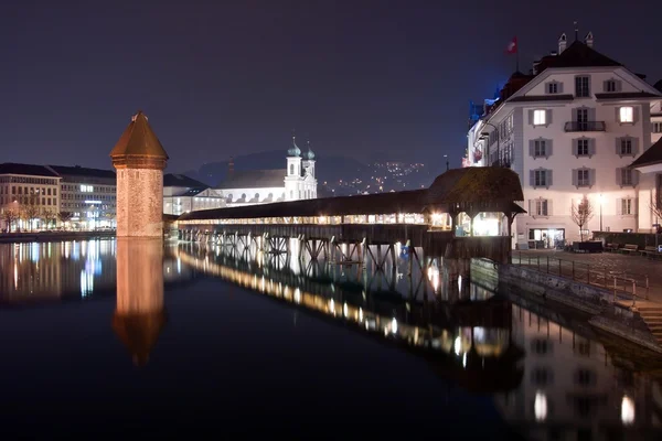 Şapel köprü lucerne, İsviçre — Stok fotoğraf