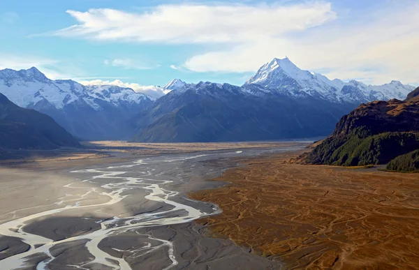 Ландшафт горного Кука в Новой Зеландии — стоковое фото