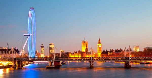 Londýnské oko panorama — Stock fotografie