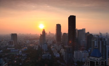 Panorama Bangkok Sunset clipart