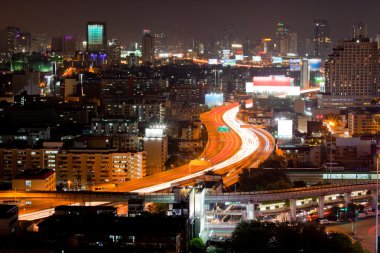 Bangkok Highway at dusk clipart