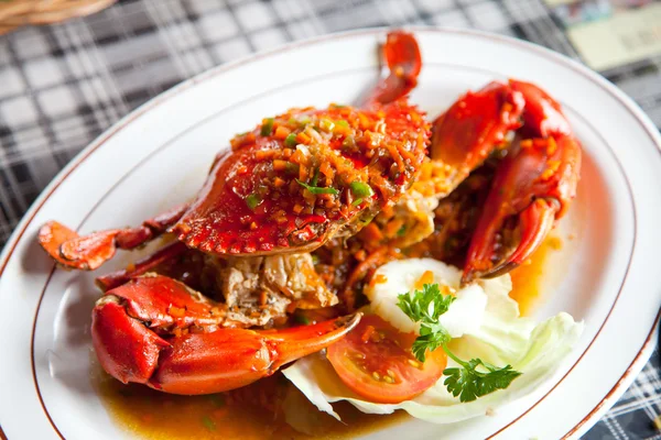 Crabs with spicy sauce — Stock Photo, Image