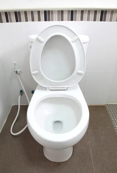 Toilet seat in bathroom — Stock Photo, Image