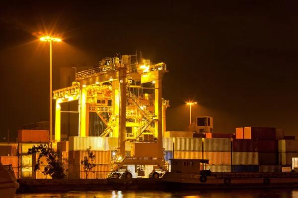 Kommersiella containerhamn — Stockfoto