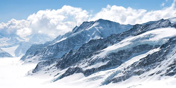 Grote aletsch gletsjer jungfrau Zwitserland — Stockfoto