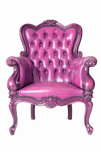 ピンクの革のソファ — ストック写真