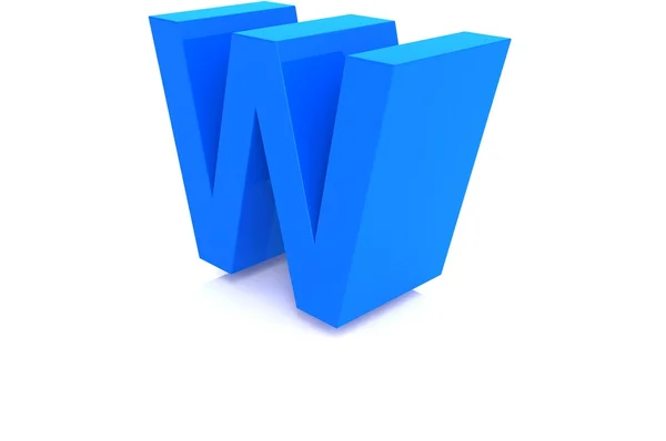 Abjad biru diisolasi pada warna putih — Stok Foto