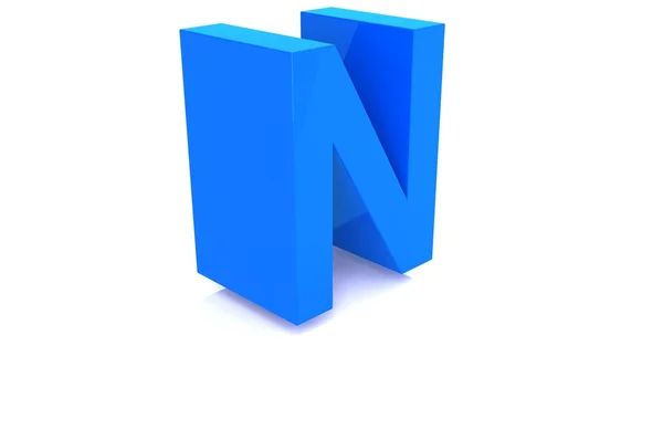 Синий алфавит изолирован на белом — стоковое фото