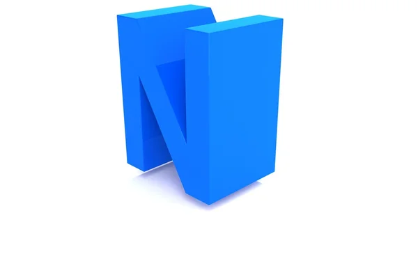 Abjad biru diisolasi pada warna putih — Stok Foto
