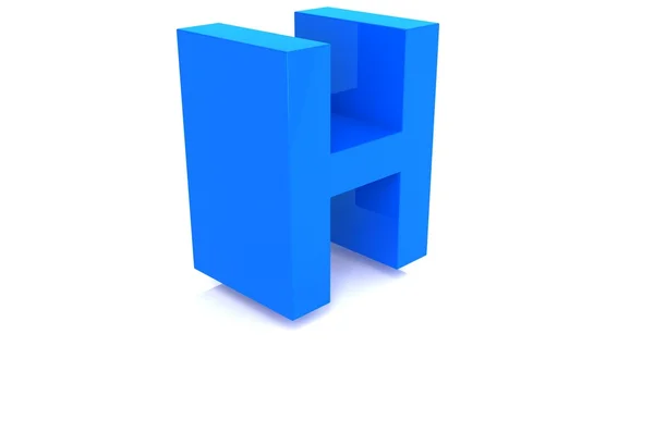 Blå alfabetet isolerad på vit — Stockfoto
