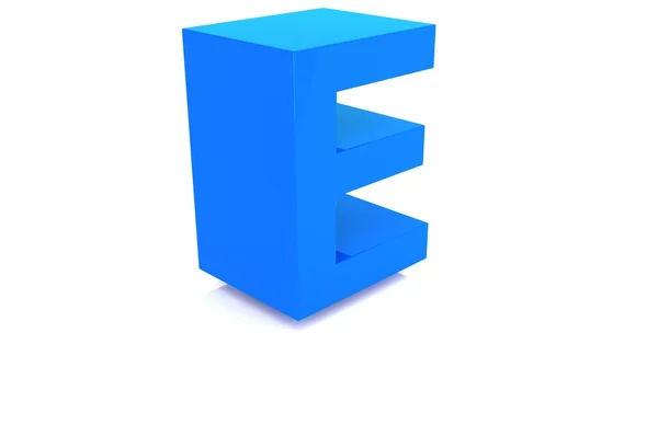 Blue alphabet isolated on white — Stock Photo, Image