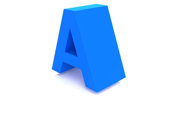 Alfabeto blu isolato su bianco — Foto Stock
