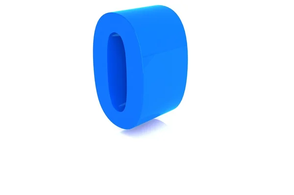 Blue number isolated on white — Stock Photo, Image