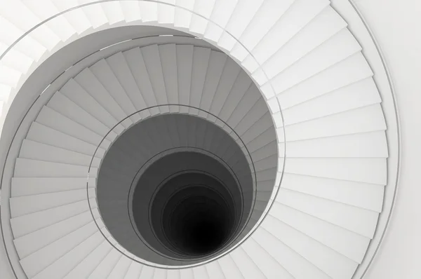 3d ilustración de una escalera de caracol hasta el infinito — Foto de Stock