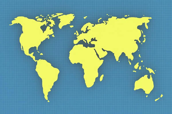 Mappa del mondo per sfondo — Foto Stock