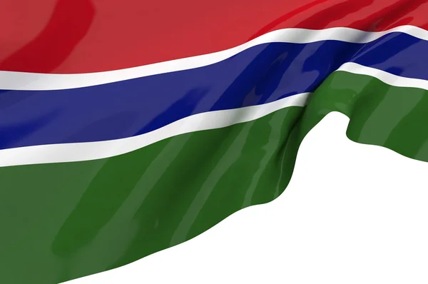 Flagi z Gambii — Zdjęcie stockowe