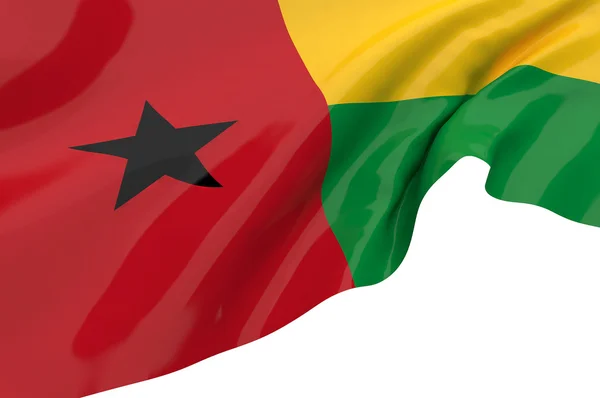 几内亚比绍的旗子 — 图库照片