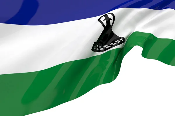 Flagi z lesotho — Zdjęcie stockowe