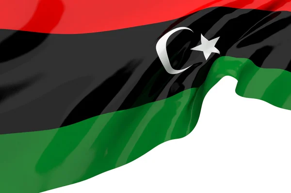 Líbia zászlói — Stock Fotó