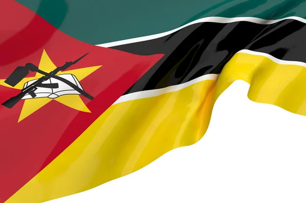 Flaggen von Mosambik — Stockfoto